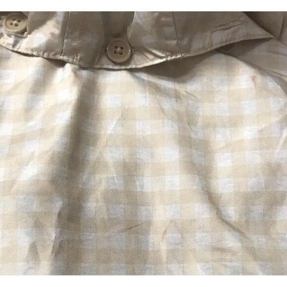 F.O.G. By London Fog Girls Light Trench Jacket Size 10 Tan Plaid w/ Detach Hood - Picture 6 of 8